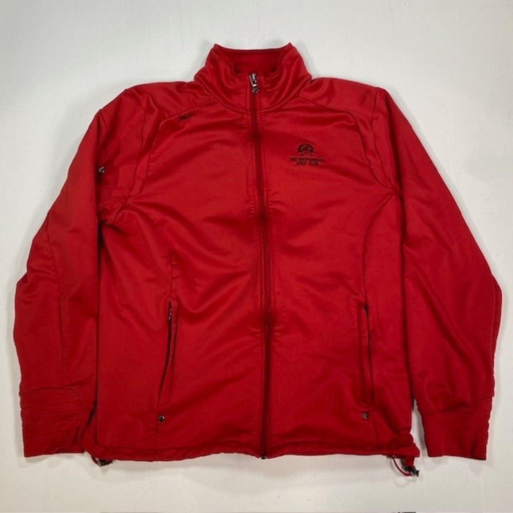 RLX Ralph Lauren Mens Red Broadmoor Golf Club Full Zip Performance Jacket Size M